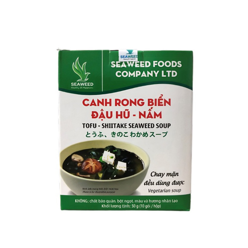 Canh rong biển đậu hủ nấm
