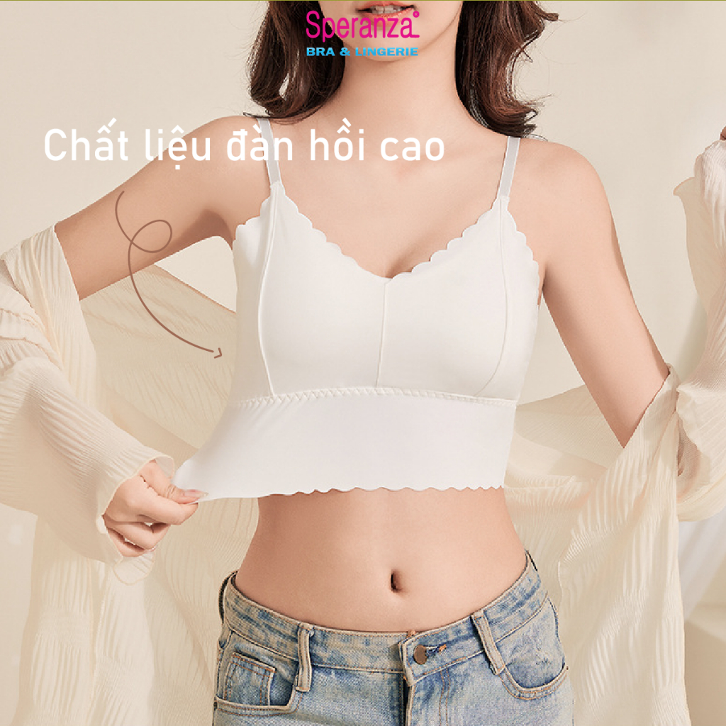 Áo bra nữ không gọng Speranza, kiểu dáng áo 2 dây và chui đầu, mịn màng, mỏng nhẹ - SPAL72301
