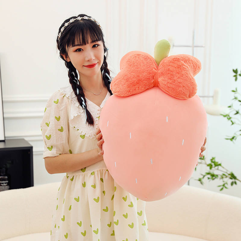 Gối ôm gấu bông hìn ngộ nghĩnh đáng yêu Dâu tây chất lượng mềm mịn 45cm