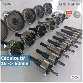 Mũi khoét gỗ từ 16 đến 60