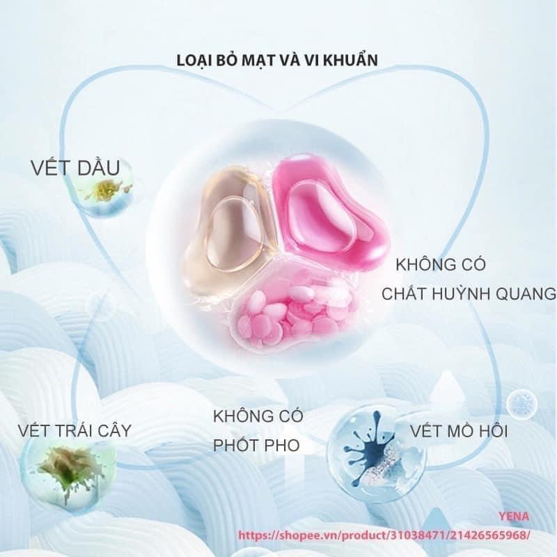 Viên giặt xả quần áo Sipiao Laundry Beads sạch khuẩn, lưu hương 3 trong 1 30 viên/hộp.