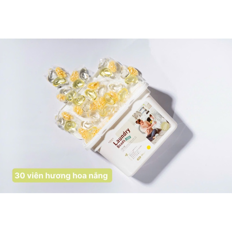 Viên giặt xả quần áo Sipiao Laundry Beads sạch khuẩn, lưu hương 3 trong 1 30 viên/hộp.