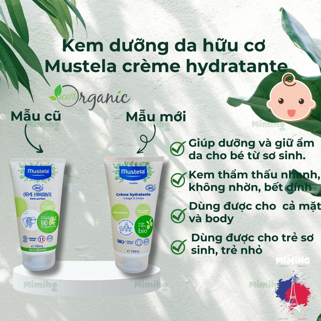 Kem dưỡng Mustela hữu cơ Mustela crème hydratante dưỡng và giữ ẩm cho da bé mịn màng_MiMi HG