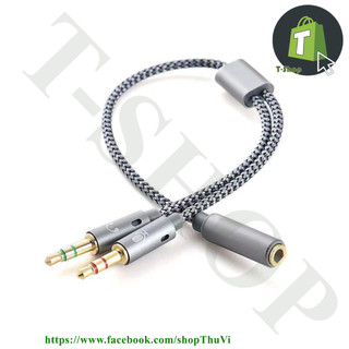 Jack chuyển đổi tai nghe 3.5 sang Audio & Mic [Cáp chia] HD
