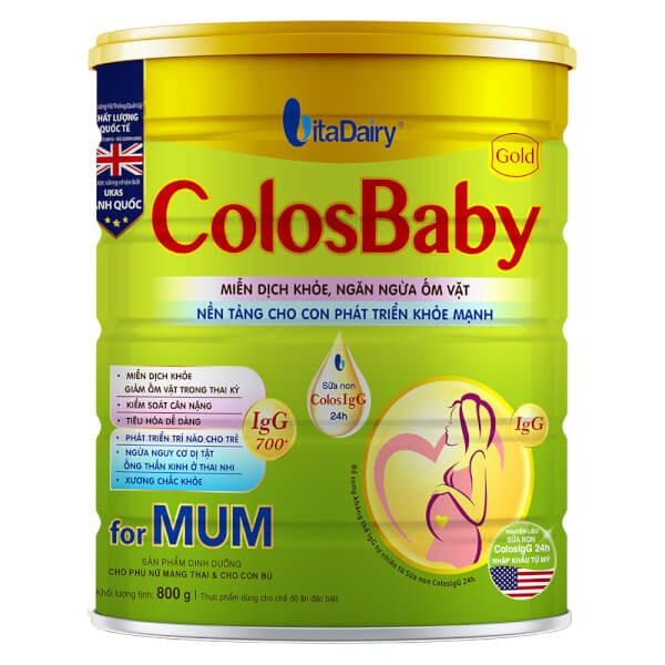 Sữa Bột Colosbaby Gold for Mum 800g giúp mẹ thai kì khỏe mạnh, giảm ốm vặt