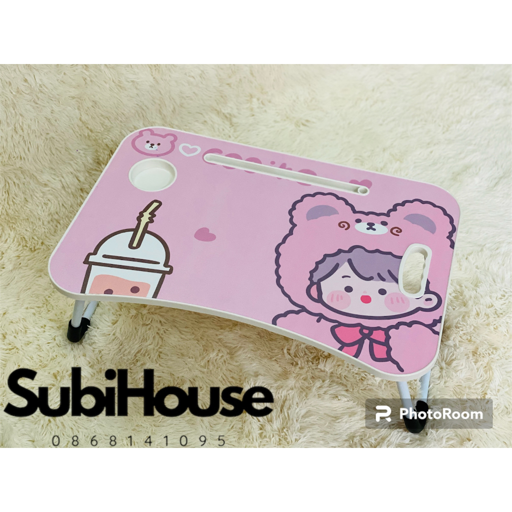 Bàn học gấp gọn cho bé có khe để điện thoại ipad cốc và tay cầm❤️FreeShip❤️Bàn học gấp gọn sinh viên, Bàn làm việc