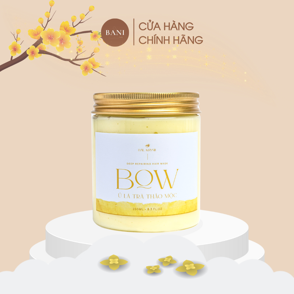 Ủ Tóc Lá Trà Thảo Mộc Cao Cấp Phục Hồi Hư Tổn - Ủ Bow Baukrysie