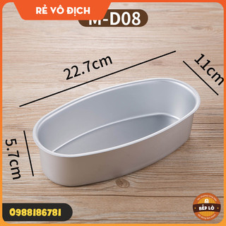 Khuôn oval nướng bánh mì hoa cúc, bánh bông lan phô mai giá rẻ D08