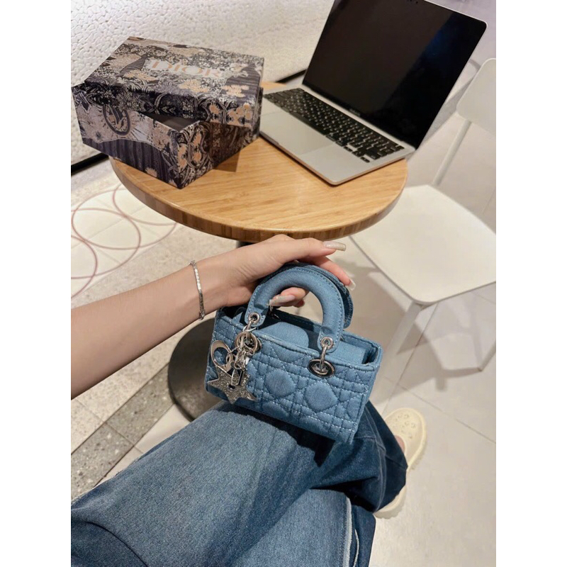 Túi Xách Nữ ĐI Ô Jean Size 17 Cm Cao Cấp Fullbox Đeo Chéo Đeo Vai Sang Chảnh