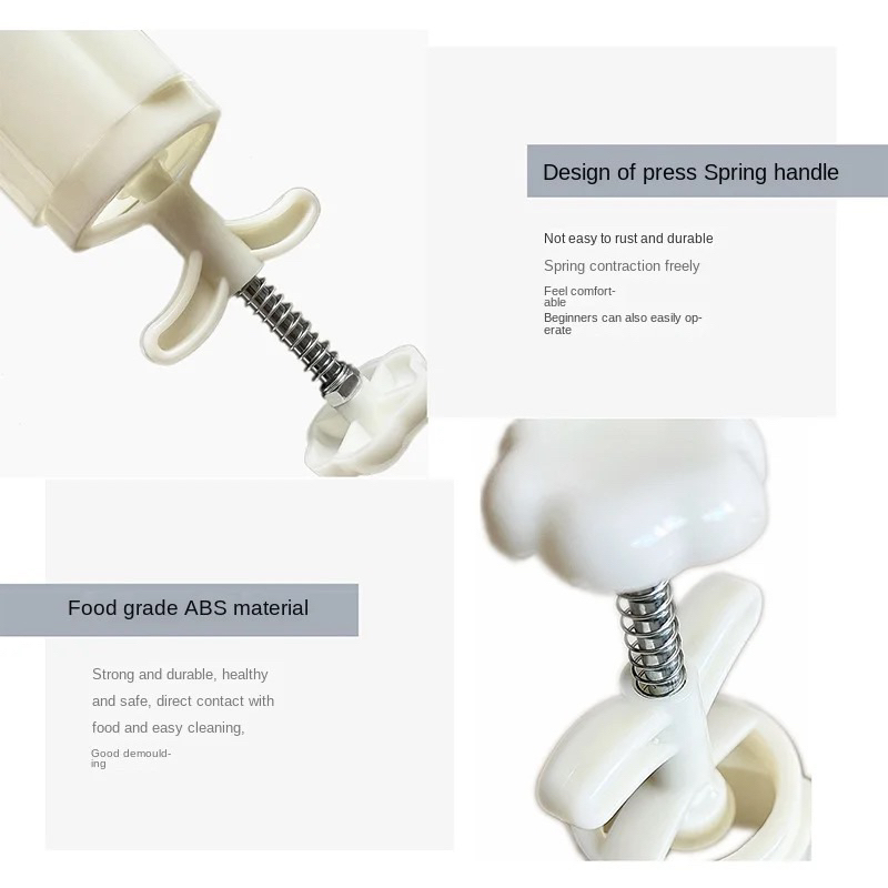 Khuôn trung thu lò xo 2 mặt Hoa Chùa 50g