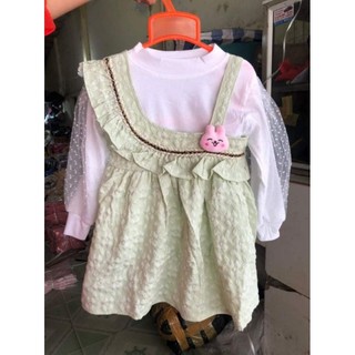 Sét áo + váy gấm xốp