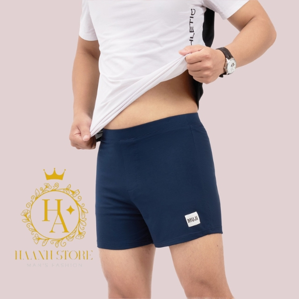 Quần Đùi Ngủ Nam MU.JI Cotton,Cao Cấp,Thoáng Mát