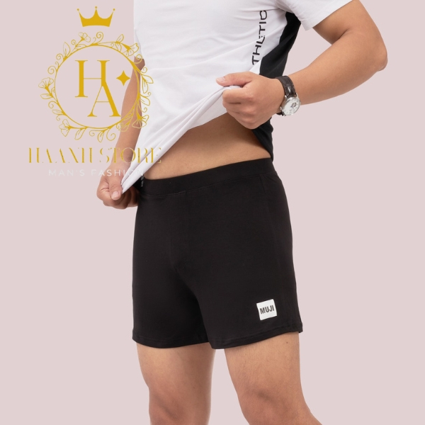 Quần Đùi Ngủ Nam MU.JI Cotton,Cao Cấp,Thoáng Mát