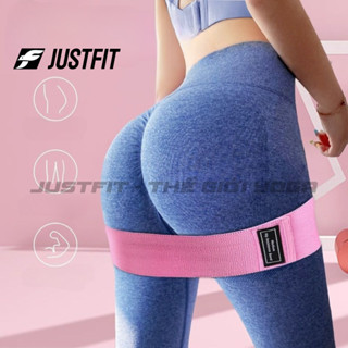 Dây kháng lực JUSTFIT miniband đàn hồi tập chân, mông, đùi, gym, bộ đai trợ lực Aolikes cao cấp cho nam nữ