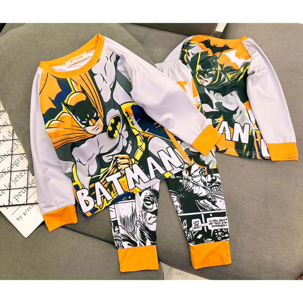 Bộ Tay dài quần dài Thun lạnh 3D loại 1 Ann's Kids siêu nhân cho bé trai size nhí từ12-22kg-Đồ bộ cho bé-Shopmebo