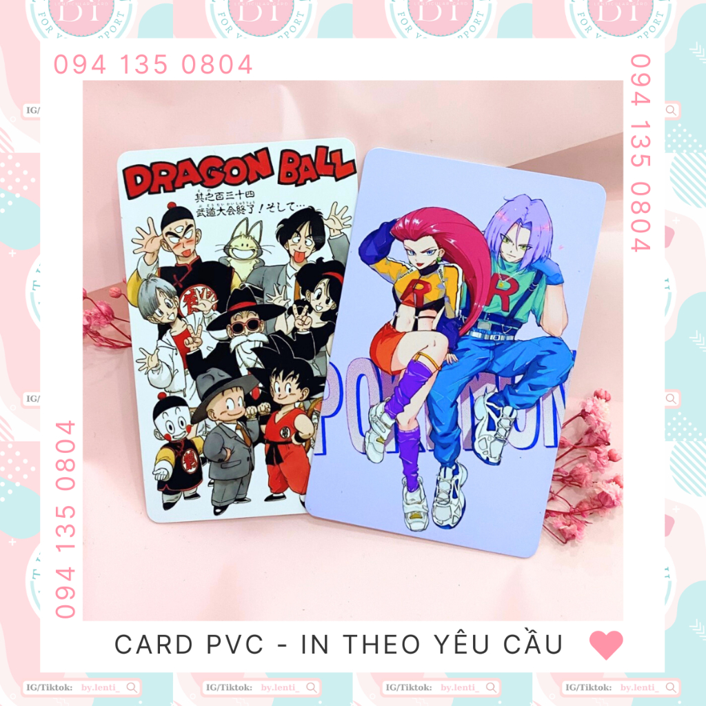 Card PVC nhựa bo góc in theo yêu cầu, lưu trữ kỉ niệm, anime, idol, khoảnh khắc.