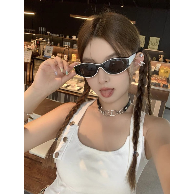 Kính Hiệu oval Hotgirl Hottrend Hiphop Rap Ngầu Mẫu Mới 2024