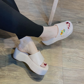 DÉP XUỒNG STYFANI SHOP - DÉP NỮ THỜI TRANG QUAI NGANG BẢN TO TRƠN ĐẾ CAO 7P