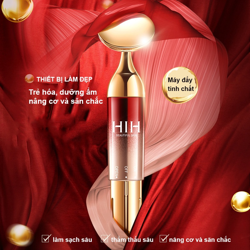 Máy đẩy tinh chất nâng cơ massage mặt rung điện hỗ trợ hấp thụ tinh chất nuôi dưỡng làm sáng da HIH