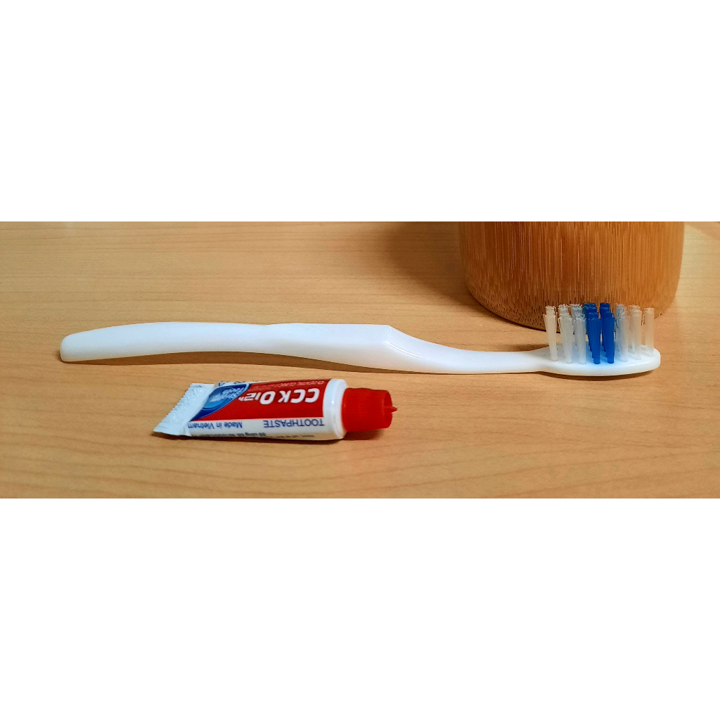 Bàn chải khách sạn -  100 Bộ bàn chải và kem ống CC 3 gam dành cho nhà nghỉ, khách sạn
