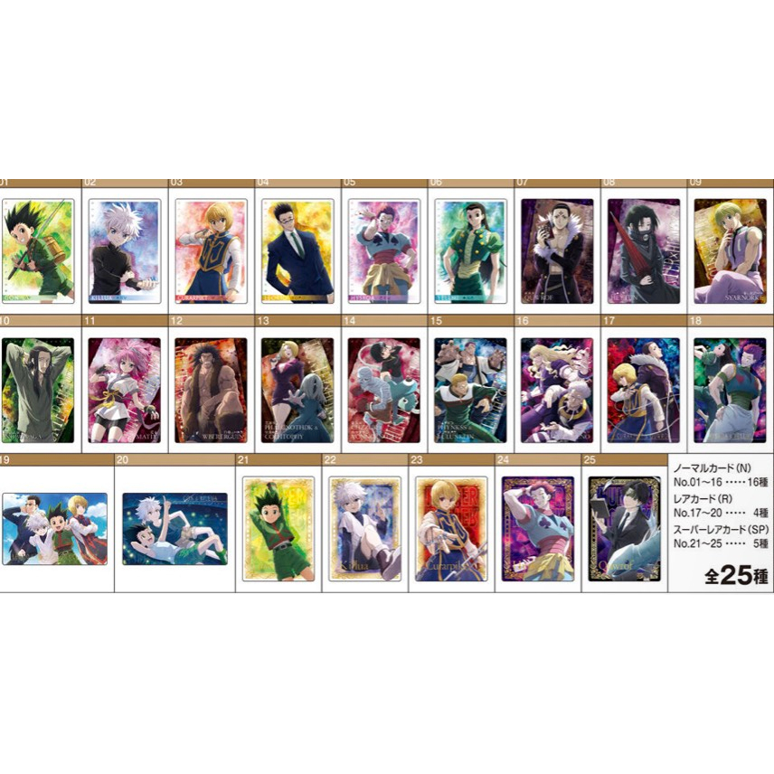 Pack random/ thẻ nhân phẩm - wafer -  hunter x hunter