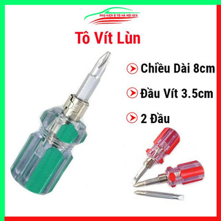 Tô vít lùn 2 đầu cao cấp chiều dài 3 inch cán nhựa chống trơ trượt nhỏ gọn