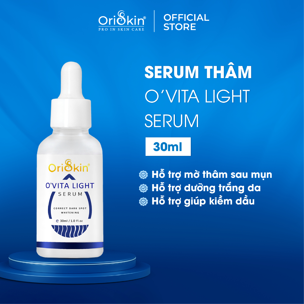 Serum Mờ Thâm Trắng Da Kiềm Dầu Se Khít Lỗ Chân Lông Oriskin O’vita Light Serum 30ml