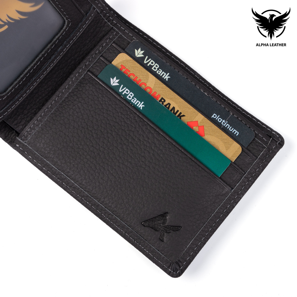 Ví Nam Full Da Bò Sáp Cao Cấp - Bóp Ví Da Phong Cách Bụi MEXICO Nằm Ngang - Ví Da AlphaLeather 08