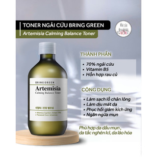 Toner ngải cứu BRING GREEN ARTERMISA CALMING BALANCE TONER