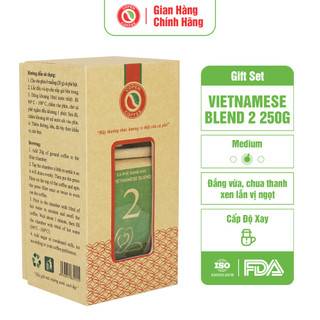 Hộp quà tặng Cà Phê Vietnamese Blend 2 Copen Coffee 250g tặng phin inox cao cấp_ đắng vừa, chua thanh, hậu vị sâu