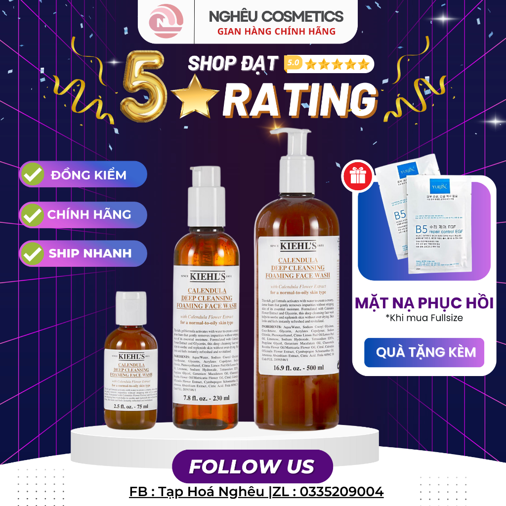 Sữa Rửa Mặt Kiehl's Hoa Cúc Dịu Nhẹ 30ml