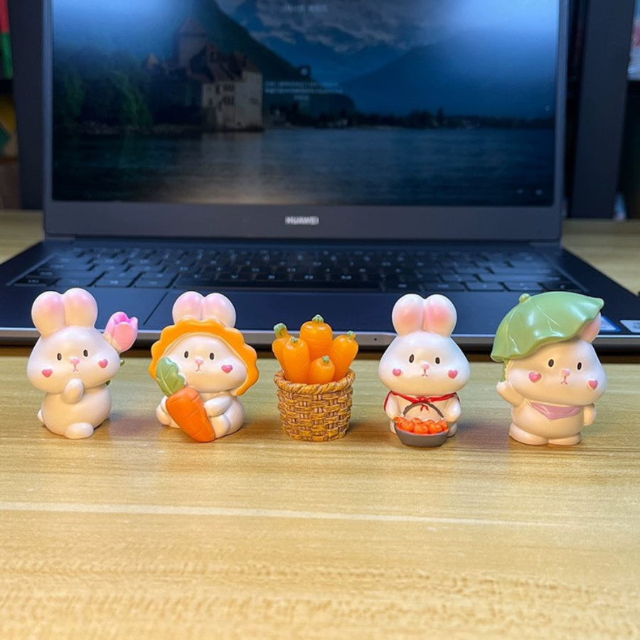 Phụ Kiện Trang Trí Taplo Xe Hơi Hình Thỏ Dễ Thương - Thỏ Để Taplo Xe Ô Tô , Bàn Làm Việc , Văn Phòng