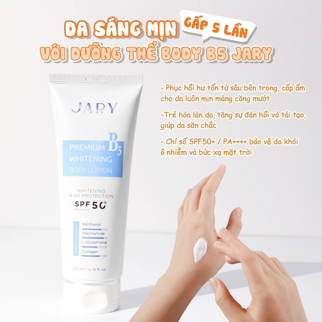 Kem Dưỡng Thể Jary Premium B5 Whitening Body Lotion 200ml