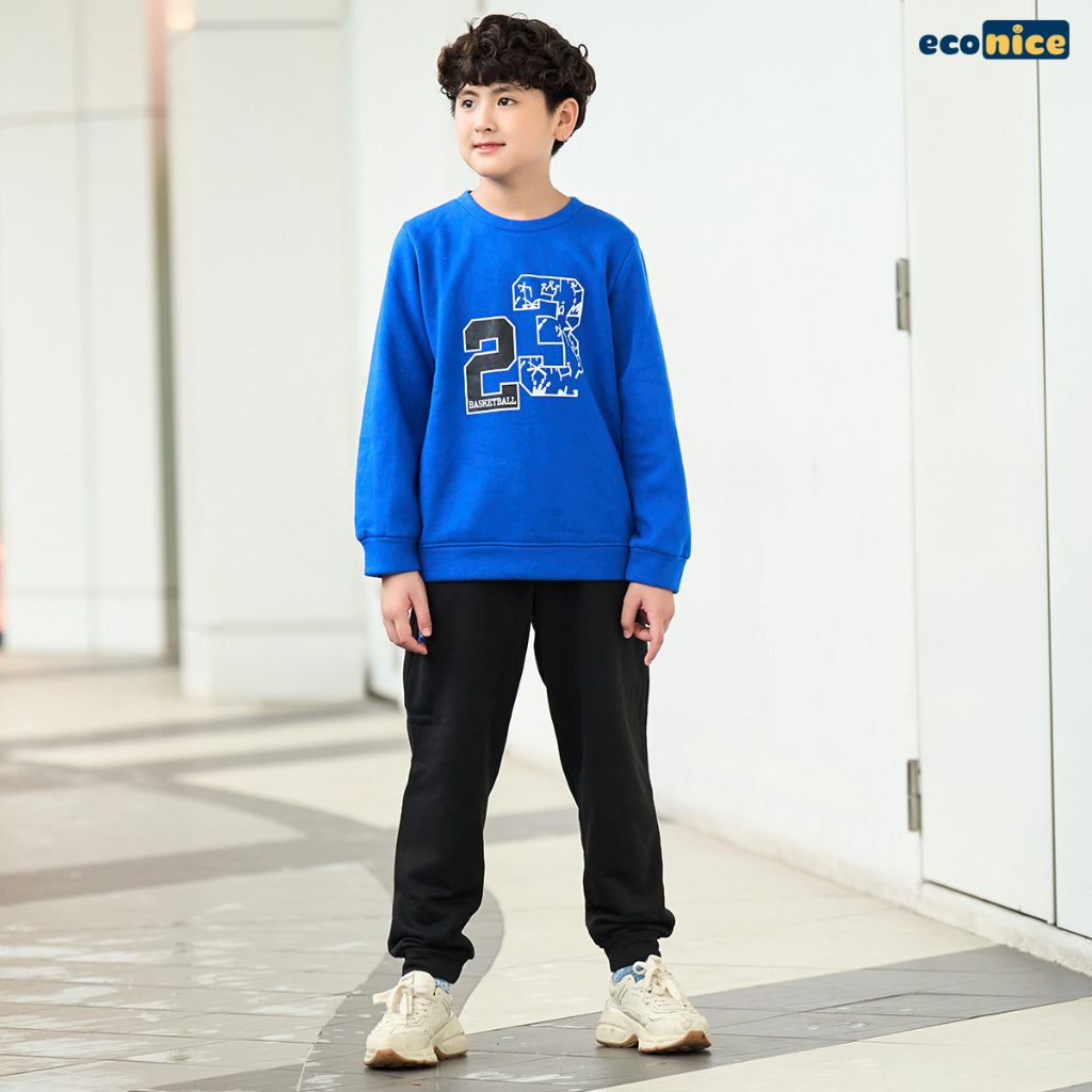 Đồ bộ quần áo nỉ bông,da cá giáng sinh mùa thu đông cho bé trai,bé gái E3b09 Econice.Size đại trẻ em 3 đến 12 tuổi