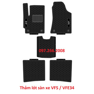 Thảm sàn, thảm lót sàn xe vinfast vf5, vfe34, vf e34 cao su đúc, không mùi, dễ vệ sinh