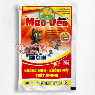 THUỐC DIỆT CHUỘT HIỆU MÈO ĐEN - KHÔNG MÀU, KHÔNG MÙI, CHẾT NHANH [MUA 5 TẶNG 1]