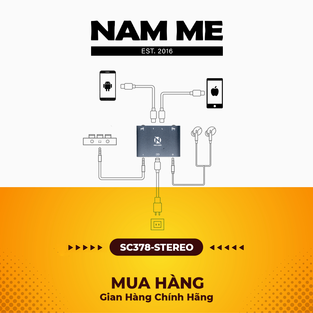 Box livetream Stereo cho điện thoại SC378-STEREO, thu âm, hát live chất lượng cao, tương thích nhiều thiệt bị