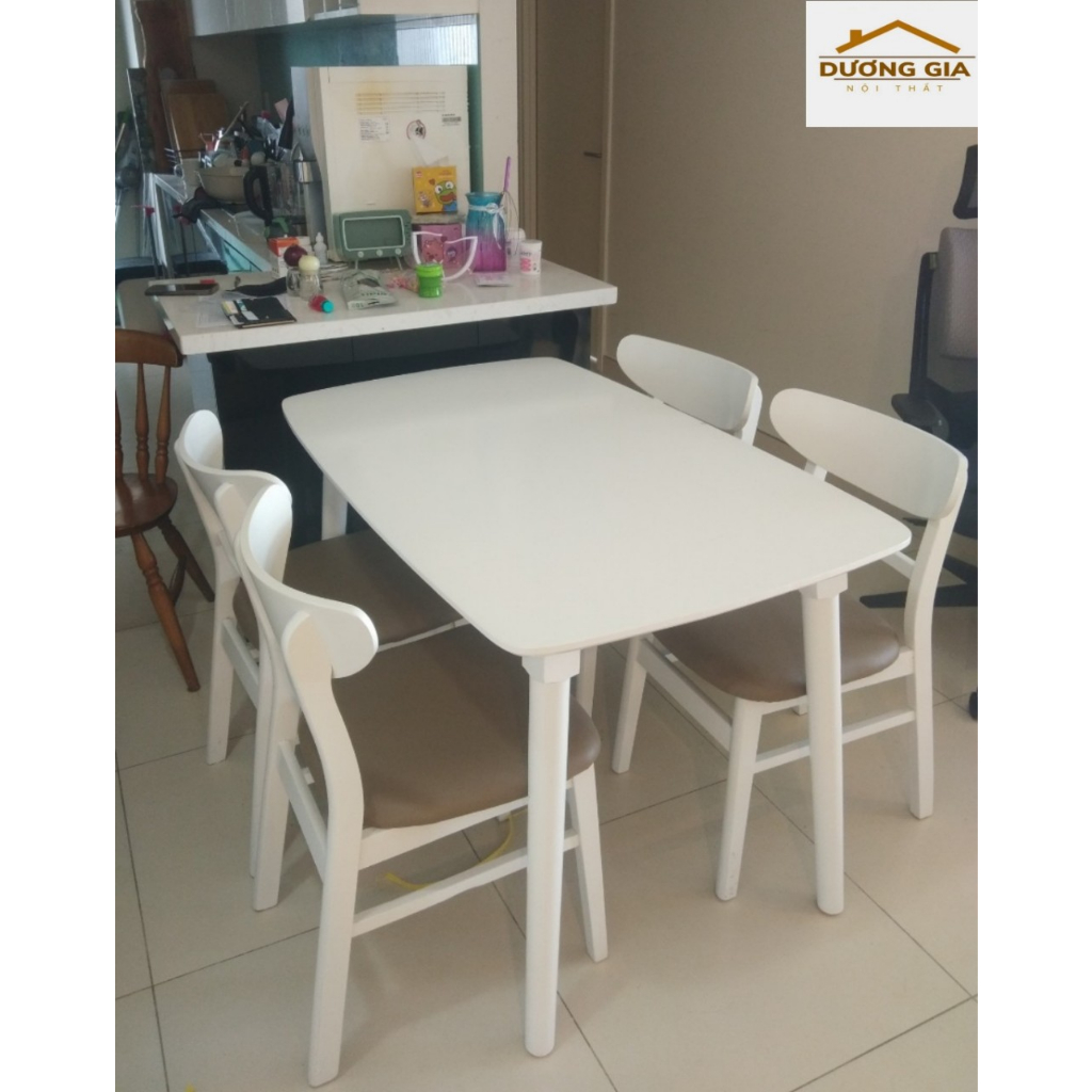 Bộ bàn ăn, 4 ghế, bàn ăn gia đình Miễn phí ship