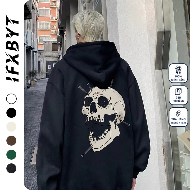 Áo Hoodie Cotton IFXBYT boy phố vintage thời trang in hình unisex 100% cotton-N0014