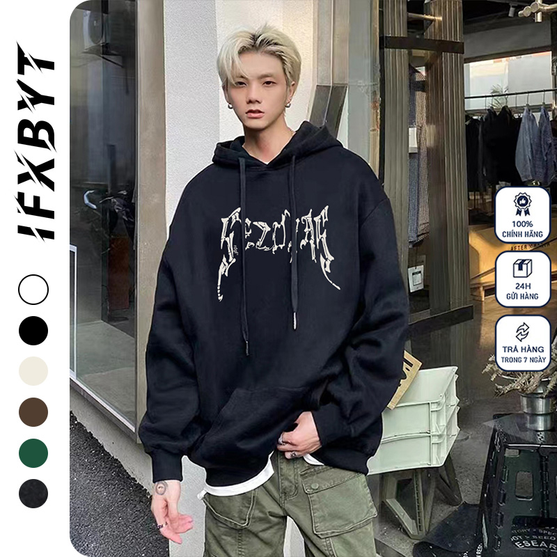 Áo Hoodie Cotton IFXBYT boy phố vintage thời trang in hình unisex 100% cotton-N0014