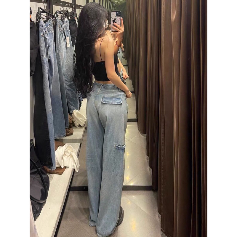 Có BIGSIZE Quần Jeans Túi Hộp Cá Tính Thiết Kế Cao Cấp Phong Cách Thời Trang Trendy Trẻ Trung Năng Động