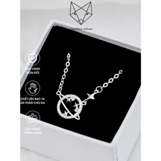 Dây Chuyền Bạc Ta CaoBac Silver Liền Mặt Thiết Kế Ngôi Sao Hành Tinh Lấp Lánh Thanh Lịch