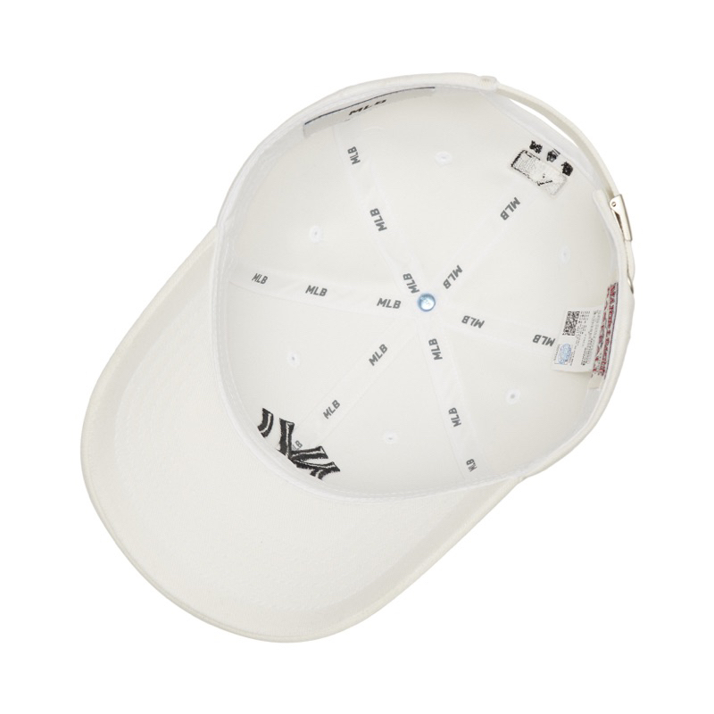 Mũ MLB trắng chữ NY đen