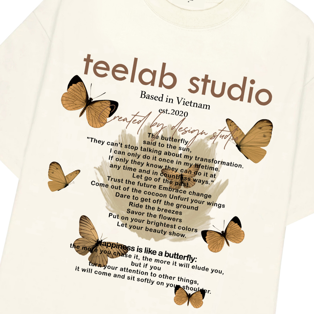 Áo Thun Teelab Local Brand Unisex Studio Butterfly TS200