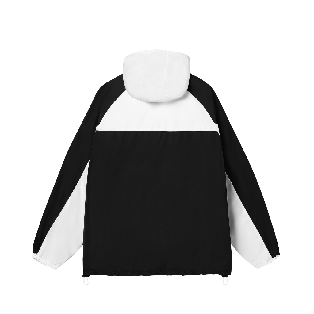 Áo Khoác Gió Teelab Local Brand Unisex Windbreaker Black White AK077