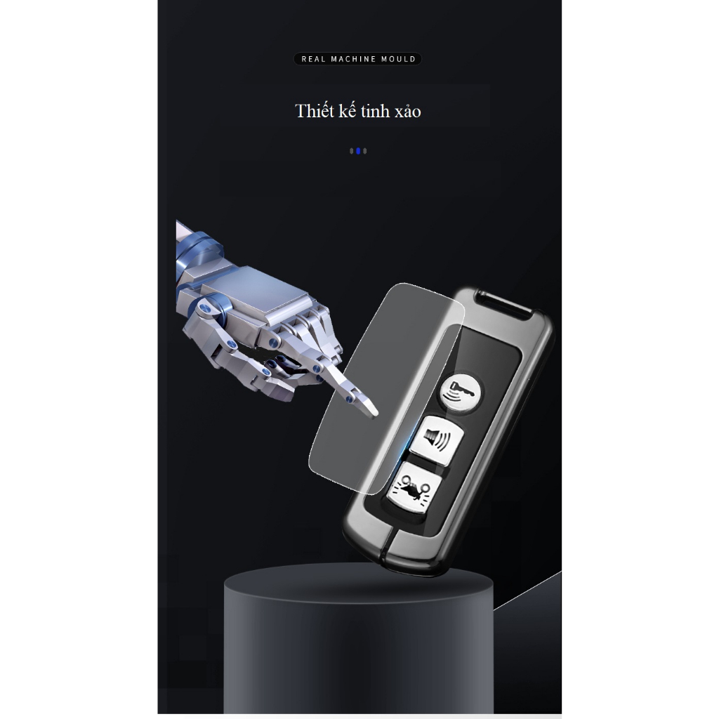 Ốp Chìa Khóa hợp kim cao cấp Xe Máy Honda SH, SH Mode PCX 3 nút mới