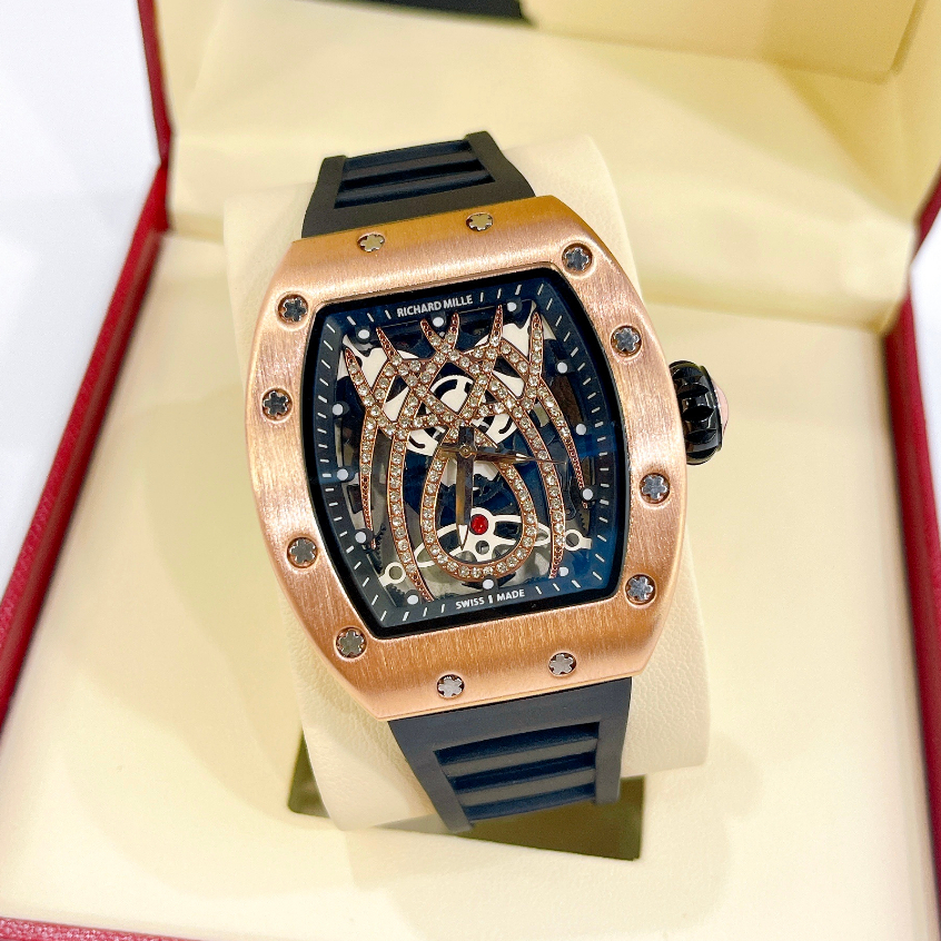 Đồng hồ nam Richard Mlle RM19-01, size mặt 44mm, chống nước 3ATM, máy pin,kính khoáng, 3 kim, bảo hành máy 12 tháng