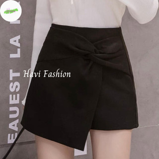 Quần giả váy Haviss cạp cao che khuyết điểm thiết kế kiểu thắt nơ dáng ngắn đẹp phong cách trẻ trung năng động QGV05