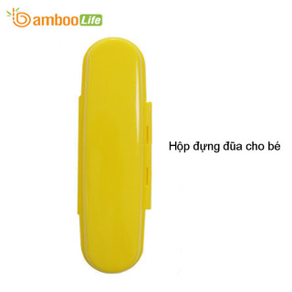 Hộp đựng đũa tập ăn cho bé xỏ ngón Bamboo Life BL099 bột ngô giúp bé tập gắp, chống trơn trượt