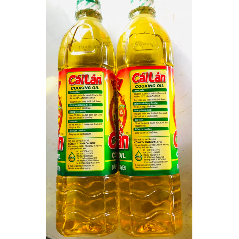 Dầu ăn Cái Lân chai 400ml- 1 lít